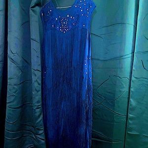 Blue Fringe Dress